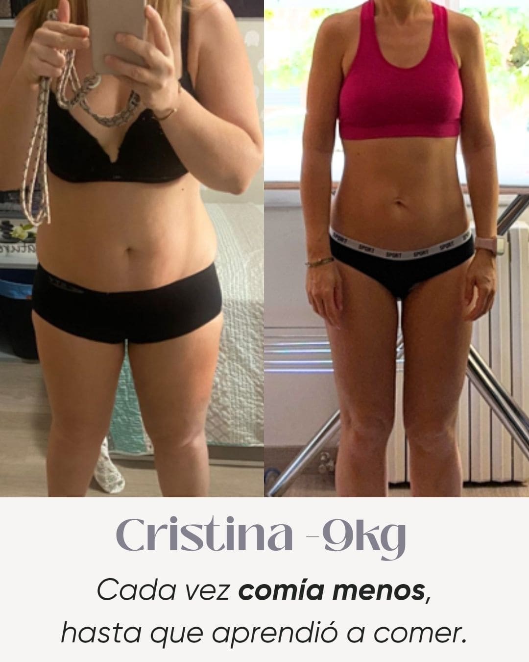 Transformación real — Carmen, −15 kg